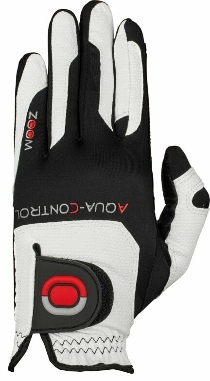 Zoom Gloves Aqua Control Mens Golf Glove White/Black/Red Zoom Gloves