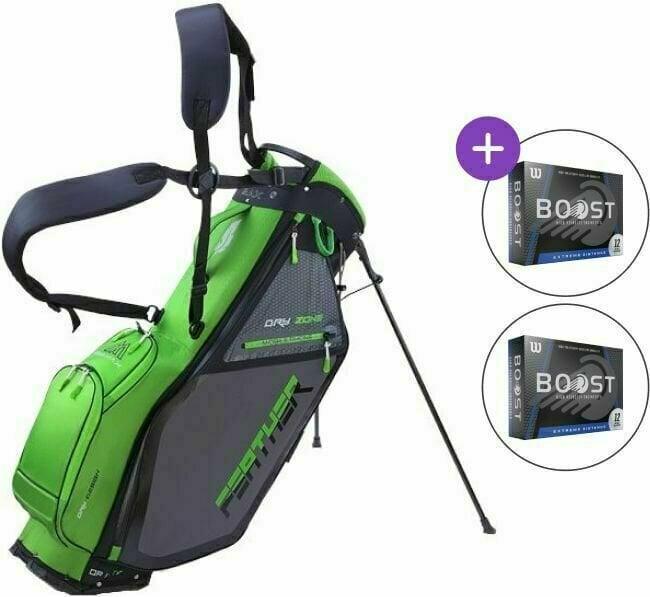 Big Max Dri Lite Feather SET Stand Bag Lime/Black/Charcoal Big Max
