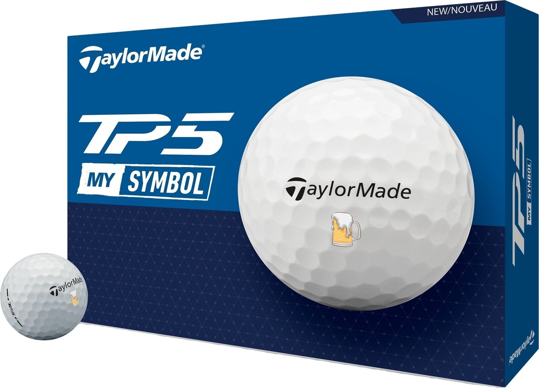 TaylorMade TP5 White w/ Beer Golfové míčky TaylorMade