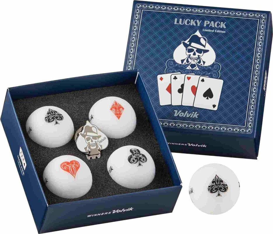 Volvik Vivid Lucky 4 Pack Golf Balls Lucky Golfové míčky Volvik
