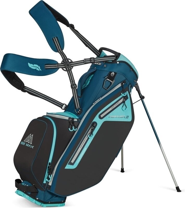 Big Max Dri Lite Feather 2 Stand Bag Steel Blue/Petrol/Aquatic Awe Big Max