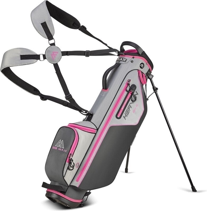 Big Max Heaven Six G Stand Bag Charcoal/Silver/Fuchsia Big Max