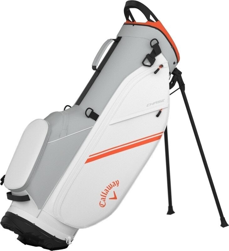 Callaway Chase 4 Stand Bag White/Silver/Orange Callaway