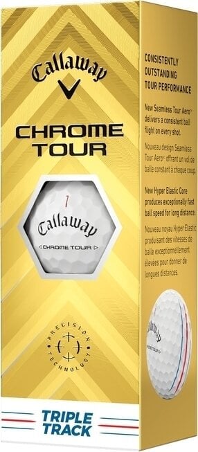 Callaway Chrome Tour White Triple Track Golfové míčky Callaway