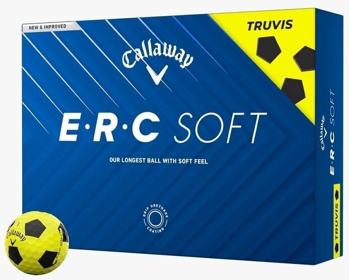 Callaway ERC Soft 2025 Yellow Truvis Black Golfové míčky Callaway