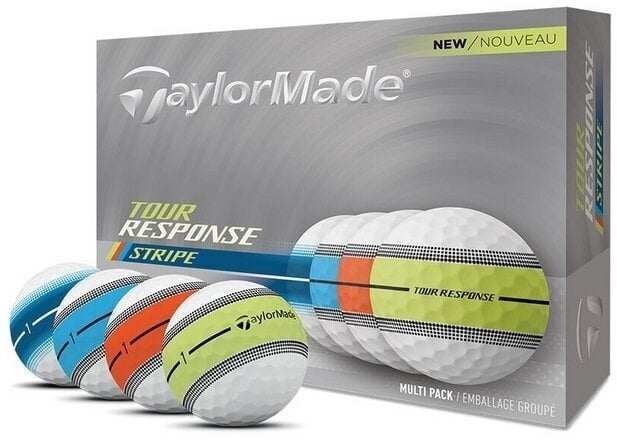 TaylorMade Tour Response Stripe Neon Multicolour Golfové míčky TaylorMade