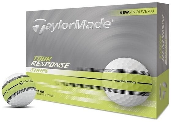 TaylorMade Tour Response Stripe Neon Yellow Golfové míčky TaylorMade