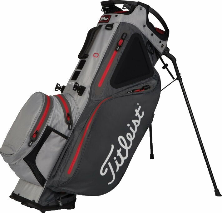 Titleist Hybrid 14 StaDry Stand Bag Charcoal/Grey/Red Titleist